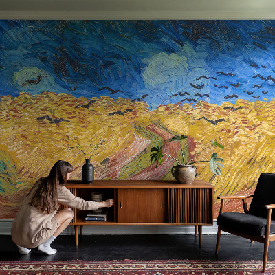 Selbstklebende Fototapete fürs Kinderzimmer mit einer Feldlandschaft