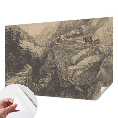 Motivtapete nach Maß mit einem malerischen Bergmotiv