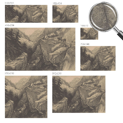 Motivtapete nach Maß mit einem malerischen Bergmotiv