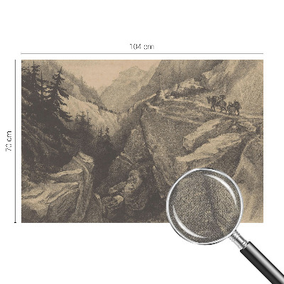 Motivtapete nach Maß mit einem malerischen Bergmotiv
