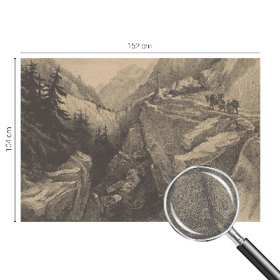 Motivtapete nach Maß mit einem malerischen Bergmotiv