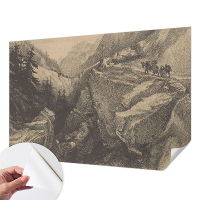 Motivtapete nach Maß mit einem malerischen Bergmotiv