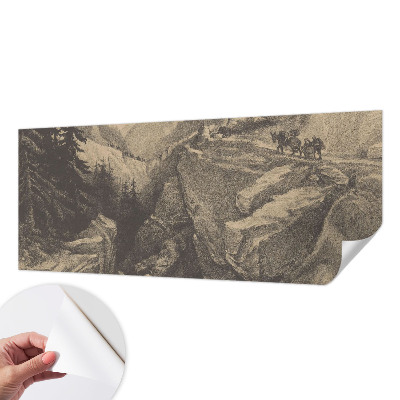 Motivtapete nach Maß mit einem malerischen Bergmotiv