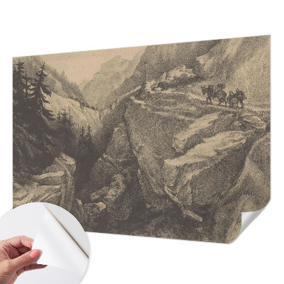 Motivtapete nach Maß mit einem malerischen Bergmotiv