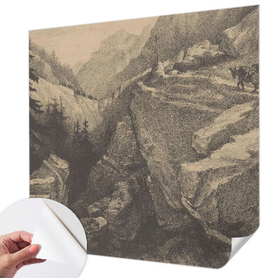Motivtapete nach Maß mit einem malerischen Bergmotiv