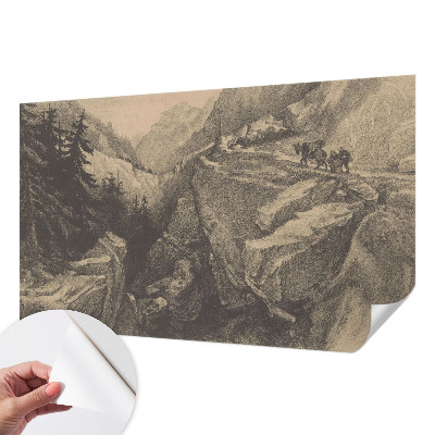 Motivtapete nach Maß mit einem malerischen Bergmotiv