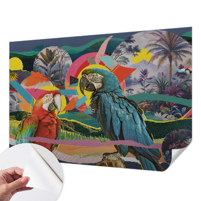 Motivtapete fürs Wohnzimmer Exotische Vögel