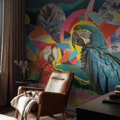 Motivtapete fürs Wohnzimmer Exotische Vögel