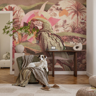Selbstklebende Fototapete mit Motiv tropischer Vögel