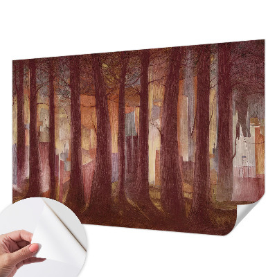 Selbstklebende Fototapete fürs Wohnzimmer mit einer geheimnisvollen Landschaft als Motiv