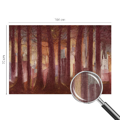 Selbstklebende Fototapete fürs Wohnzimmer mit einer geheimnisvollen Landschaft als Motiv