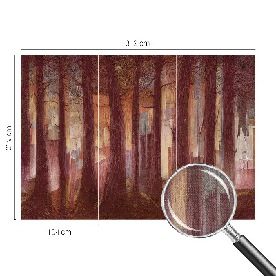 Selbstklebende Fototapete fürs Wohnzimmer mit einer geheimnisvollen Landschaft als Motiv