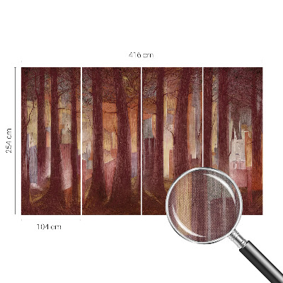 Selbstklebende Fototapete fürs Wohnzimmer Geheimnisvolle Landschaft