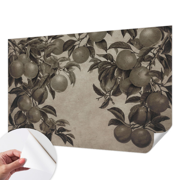 Selbstklebende Fototapete fürs Schlafzimmer Fruchtmuster