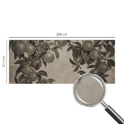 Selbstklebende Fototapete fürs Schlafzimmer mit einem Muster aus Früchten