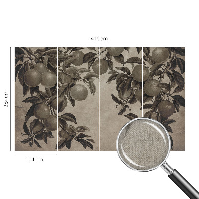 Selbstklebende Fototapete fürs Schlafzimmer Fruchtmuster