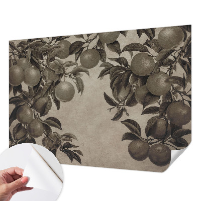 Selbstklebende Fototapete fürs Schlafzimmer Fruchtmuster