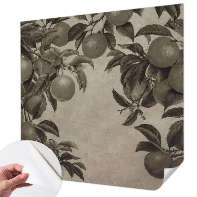 Selbstklebende Fototapete fürs Schlafzimmer mit einem Muster aus Früchten