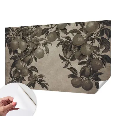Selbstklebende Fototapete fürs Schlafzimmer mit einem Muster aus Früchten