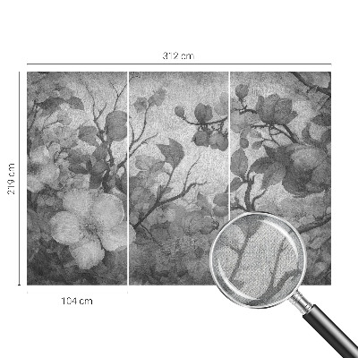 73D-Fototapete mit Motiv eines Blütenzweigs