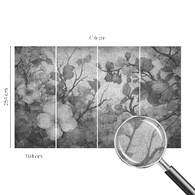 73D-Fototapete mit Motiv eines Blütenzweigs