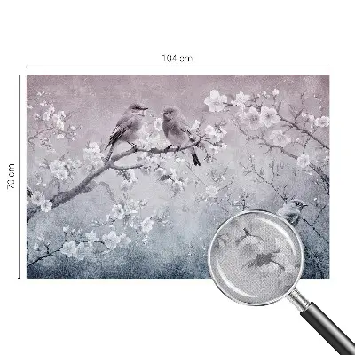 Fototapete in 3D-Optik mit dezentem Naturmotiv