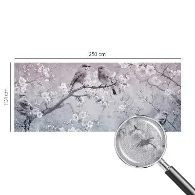 Fototapete in 3D-Optik mit dezentem Naturmotiv