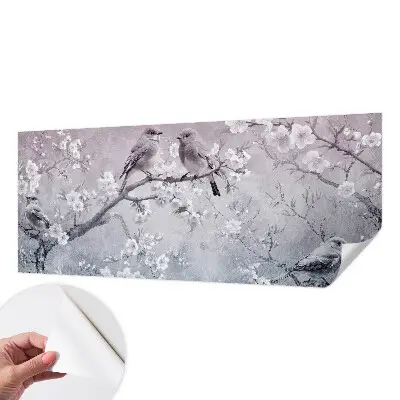 Fototapete in 3D-Optik mit dezentem Naturmotiv