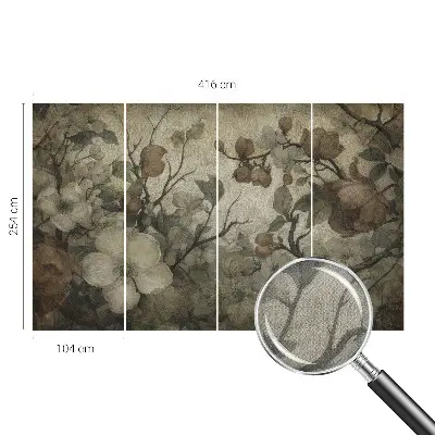 73D-Fototapete fürs Wohnzimmer z Blumendesign für das Wohnzimmer
