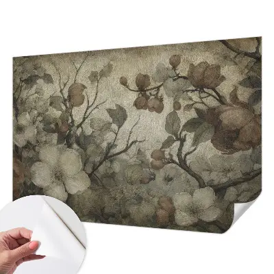 73D-Fototapete fürs Wohnzimmer z Blumendesign für das Wohnzimmer