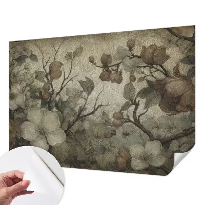 73D-Fototapete fürs Wohnzimmer z Blumendesign für das Wohnzimmer