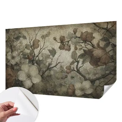 73D-Fototapete fürs Wohnzimmer z Blumendesign für das Wohnzimmer
