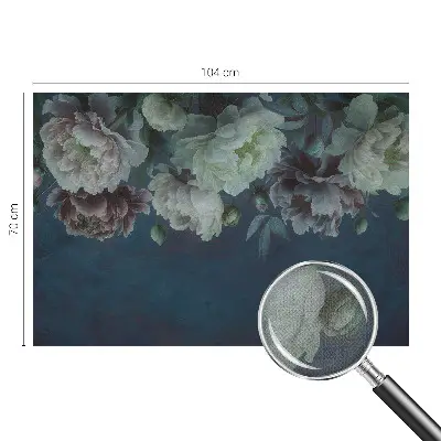 73D-Fototapete fürs Schlafzimmer mit floralem Design