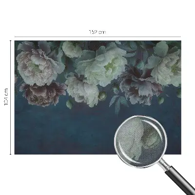 73D-Fototapete fürs Schlafzimmer mit floralem Design