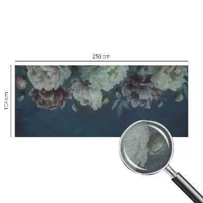 73D-Fototapete fürs Schlafzimmer mit floralem Design