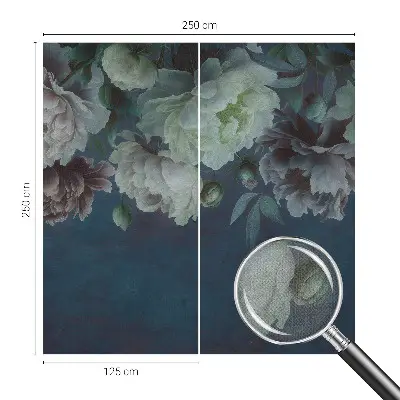 73D-Fototapete fürs Schlafzimmer mit floralem Design