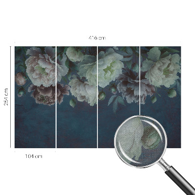 73D-Fototapete fürs Schlafzimmer Florale Eleganz