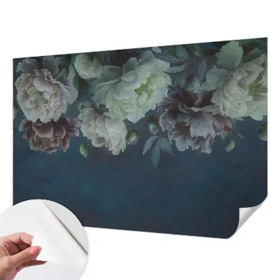 73D-Fototapete fürs Schlafzimmer mit floralem Design