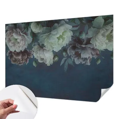 73D-Fototapete fürs Schlafzimmer mit floralem Design