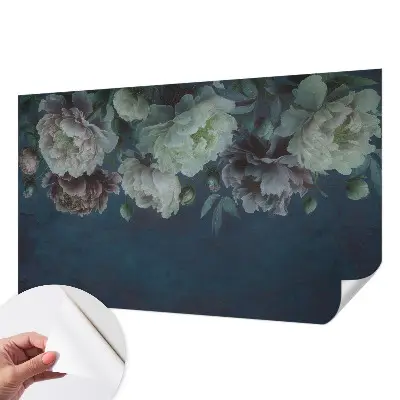 73D-Fototapete fürs Schlafzimmer mit floralem Design
