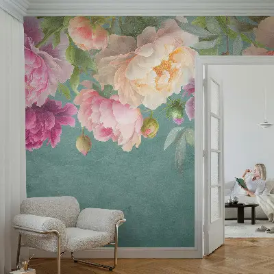 Hochwertige Bildtapete mit floralem Motiv