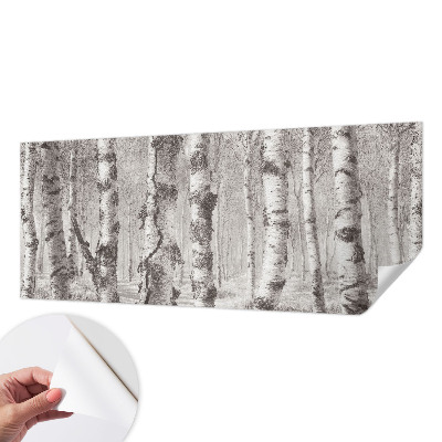 Moderne Fototapete nach Maß Birkenwald