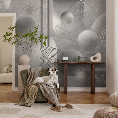 Motivtapete fürs Wohnzimmer mit abstraktem Design