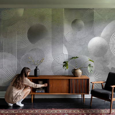 Motivtapete fürs Wohnzimmer mit abstraktem Design