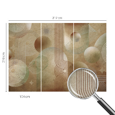 Vintage Tapete mit geometrischem Muster