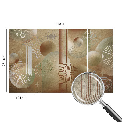 Vintage Tapete mit geometrischem Muster
