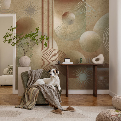 Vintage Tapete mit geometrischem Muster