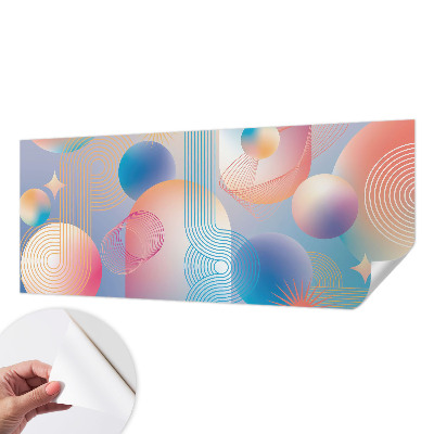 Selbstklebende Fototapete für die Wand in einem farbenfrohen abstrakten Motiv