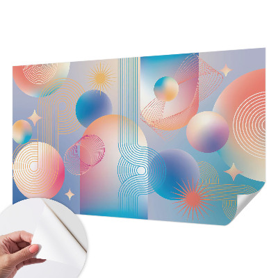 Selbstklebende Fototapete für die Wand in einem farbenfrohen abstrakten Motiv