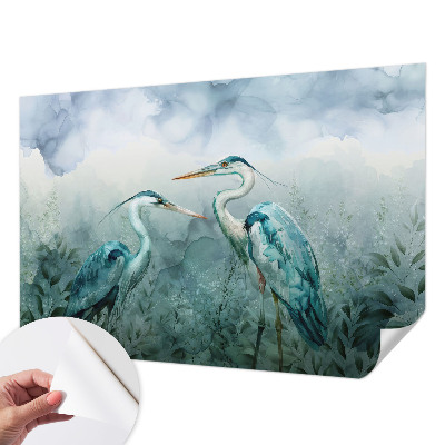 Selbstklebende Fototapete fürs Wohnzimmer mit Motiv „Vögel der Natur“
